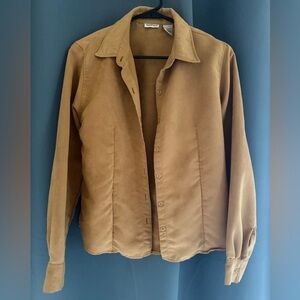 Northcrest Plush Overshirt – Faux Suede Button Down